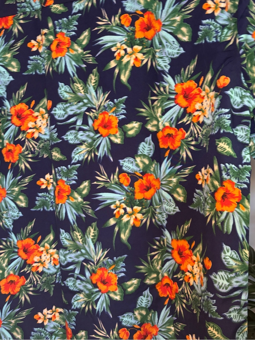 Pacific Polo Club Navy Tropical Floral Aloha Shirt - Picture 7 of 12
